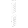 5 Open Shelves In Highland Pine Finish With Free Standing Tall Units.