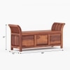 Syan Solid Wood Bench in Teak Finish