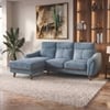 Ronan Left Aligned 3 Seater Sectional Fabric Sofa In Denim Blue Colour