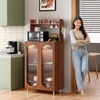 Stellar Multipurpose Storage Cabinet (Tall Size with Upper Shelf, Teak Brown)