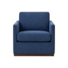 Bobby Boucle Fabric Lounge Chair in Blue Colour