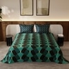 Stoa Paris Satin King Size Bedsheet with 2 Pillow Covers  Size Emerald Celebration