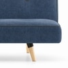 Zehnloch 3 Seater Click Clack Sofa cum Bed In Midnight Indigo Blue Colour
