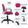 Doriona Low Back Ergonomic Chair in Pink Colour