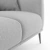 Regalon Low Profile 4 Seater Sofa with Slim Metal Legs Gray
