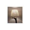 Lucas Wooden Floor Lamp with Brown Base and Jute Fabric Lampshade
