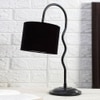 Black cotton Zig Zag Curvy table lamp with Iron Base (SP24)
