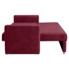 Alfon 1 Seater Velvet Pull Out Sofa Cum Bed with Storage In Maroon