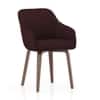 Rochelle Lounge Chair in Deep Plum Velvet Colour