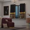 Stoa Paris Satin Window Curtain, 70% Blackout Curtains,   Privacy Lining, Pack of 2, Versailles - Regal Slate with Back Lining