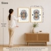 Boho Geometric Round Abstract Set of 2 Framed Posters 45x60 cm