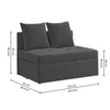 Midora 1 Seater Pull Out Sofa cum Bed  in Dark Grey Colour