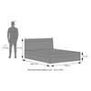 Basel Solid Wood King Size Box Storage Bed In Dark Chestnut Finish