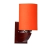 Devansh Solid Wood Electric Wall Light in Orange Colour with Orange Shade Count of 1 Light