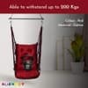 Swingzy Soft Leather Velvet Hanging Swing Chair for Adults Cotton Red