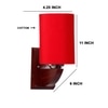 Devansh Solid Wood Electric Wall Light in Red Colour with Red Shade Count of 1 Light