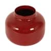 Metal Flower Pot In Maroon Colour