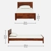Rehan Solid Wood Single Size Bed