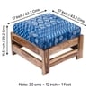 Amber Rosewood Foot Stool with Indigo Patch Kantha Cushion