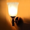 Devansh Metal Electric Wall Light in Gold Colour with White Shade Count of 1 Light