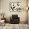 Apollo Compact 1 Seater Fabric Sofa in Dark Earth Colour