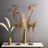 Desert Art Metal Handpainted Golden Deer Showpiece Set of 2