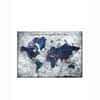 Truss White Blue World Map Printed Canvas Wall Prints Canvas Wall Prints Set of 2 Multicolor Matte
