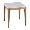 Metalsmith Solid Wood Side Table in White Finish