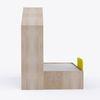 Little Hut Bed  6X3 ( Drawers On Wheels) In Oak & Yellow Colour