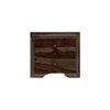 wollman Solid Wood Bedside Table in Teak Finish