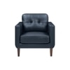 Shlok PU Leather Accent Chair in Blue