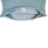 Criss Cross Mineral Blue Cotton Knitted Decorative Cushion Cover 12 x 20 Inches