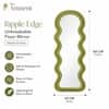 The Artment Green Ripple Edge Unbreakable Floor Mirror For Home (160 X 60 CM)