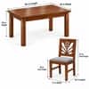 Globally Indian Ankura Solid Sheesham Wood 4 Seater Dining Table Set 4 Chairs Grey