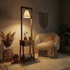 Gabrielle Beige Jute Floor Lamp with Beige Jute Base