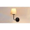 Otto Off White Cotton Wall Mounted Lamp with Iron Base (KV01)