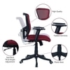 Peacifice Mid Back Ergonomic Chair in Maroon Colour