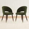 Celia Accent Dining Chair in Deep Olive Velvet Colour