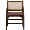 Provincial Cane & Suede Pink Accent Chair