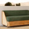 Andaman Ross Solid Wood Three Seater Sofa in Green Colour
