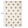 Imperial Knots Ivory Bespoke Hand Woven Dhurrie 5x8 Feet