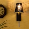 Devansh Metal Electric Wall Light in Black Colour with Black Shade Count of 1 Light