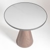 Chloe Marble Coffee Table In Light Brown Finish