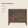 Toledo Solid Wood Chest of 6 Drawers In Danish Walnut Finish