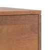 Zephyr Bedside Table in Amber Walnut Finish