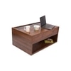 Alita Rectangular Engineered Wood Coffee Table in Walnut Finish