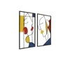W-Koto Abstract Metal Wall Decor in Multicolor Set of 2