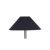 Soleil Black Fabric Floor Lamp with Steel Steel Base