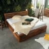 Soora Solid Wood King Size Box Storage Bed In Provinciall Teak Finish
