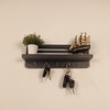 Regus Wooden Wall Shelf Organiser With Key Holders